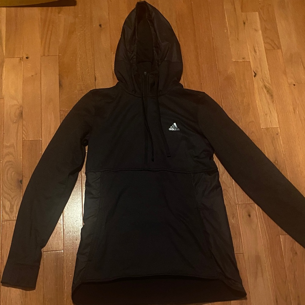 Adidas Black half zip Pullover Hoodie